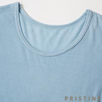 PRISTINE（プリスティン） フロストコットン長袖プルオーバー ブルー/Mサイズ