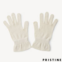 プリスティン 刺繍付き保湿手袋 