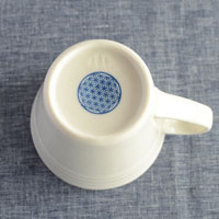 森修焼（しんしゅうやき） ナチュラルマグカップ フラワーオブライフ