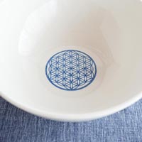 森修焼（しんしゅうやき） フラワーオブライフ ボール L／W185×H70mm