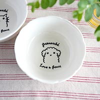 森修焼（しんしゅうやき）Premarche with Animals フラワー小鉢 Ｍサイズ／いぬ