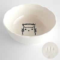 森修焼（しんしゅうやき）Premarche with Animals フラワー小鉢 Ｍサイズ／ねこ