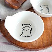 森修焼（しんしゅうやき）Premarche with Animals 持ち手つきマルチボウル いぬ