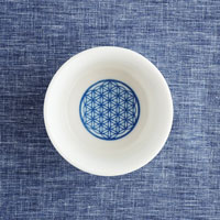 森修焼（しんしゅうやき） 十角ミニボウル フラワーオブライフ