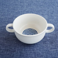 森修焼（しんしゅうやき） 両手マグ フラワーオブライフ