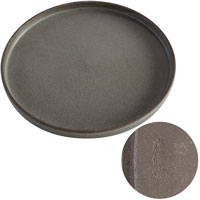 森修焼（しんしゅうやき） 土物 切立皿 淡墨（うすずみ）