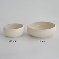 森修焼（しんしゅうやき） らくらくボウル アイボリー/M