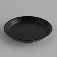 森修焼（しんしゅうやき） プレマルシェロゴ入り植木鉢 受け皿 マットブラック