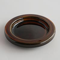 森修焼（しんしゅうやき） マグカップのふた あめ色