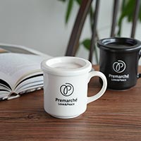 森修焼（しんしゅうやき） マグカップのふた ホワイト