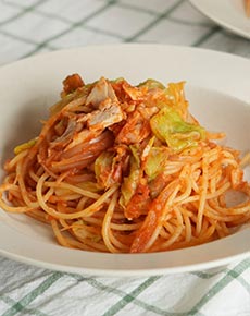 ツナと桜えびのトマトスパゲッティ