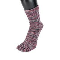 杉山ニット工業 EM5本指ソックス 雅/ゆったり ざくろ/25-27cm