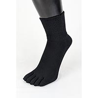 杉山ニット工業 EM5本指ソックス 雅/ゆったり 炭/23-25cm