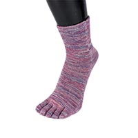 杉山ニット工業 EM5本指ソックス 雅/ゆったり ライラック/23-25cm