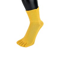 杉山ニット工業 EM5本指ソックス なないろ/ゆったり 黄/23-25cm