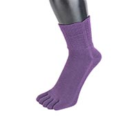 杉山ニット工業 EM5本指ソックス なないろ/ゆったり 紫/23-25cm
