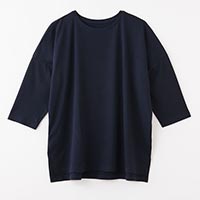 竹布-TAKEFU- リラックスTシャツ ダークネイビー／M-Lサイズ