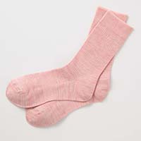 竹布-TAKEFU- 先丸リブソックス 花梨花(かりんか)/21-23cm