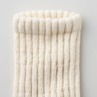 和紡布 ガラ紡のくつろぎ靴下 生成／22-24cm