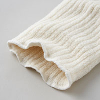 和紡布 ガラ紡のレッグウォーマー 生成