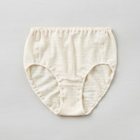 和紡布 手紡ぎのゆったりショーツ 生成／M