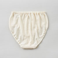 和紡布 手紡ぎのゆったりショーツ 生成／M