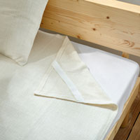 和紡布 ガラ紡の和紡布シーツパット 生成