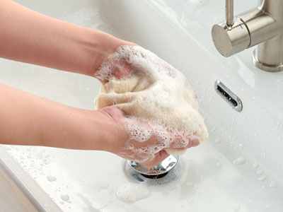 和紡布のキッチン布